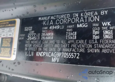 2023 Kia Sportage Hybrid Sx-Prestige from USA, damaged, VIN KNDPXCAG9P7055572